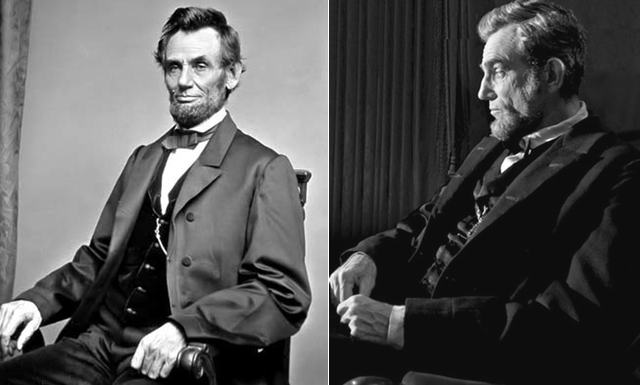 Image source: notevenpast.org Daniel Day-Lewis (right) won an Oscar for playing Abraham Lincoln (left)